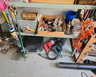 Garage - Tools, Gun safe, tool chest, garden tools, hand tools, sockets, washer and dryer