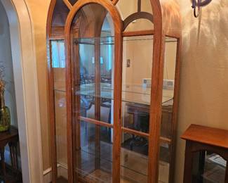 large lighted display case