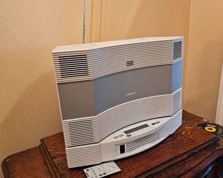 Bose Acoustic Wave music system with papers and remotes