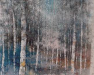 sold    unframed 36x48  $1,650  German artist "Trees on river bank"                  framed  $1,850