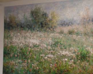 unframed 36x48 French  artist "Summer Day" $975  
framed approx. 5'x4'  $1,350   sold