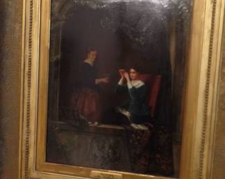 approx. 2'x17"  19th century oil   $595  sold