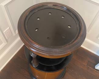 $325 - Antique smoking stand on casters 15x15x29