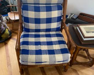 $1,450 McGuire bamboo living room set. Includes Loveseat (52x32x30) 2 end tables (20x20x21) 2 high back guest chairs (26x27x38) 2 guest chairs (29x31x30) Ottoman (27x26x18) and slate table 8 pieces 