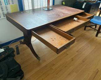 $300 desk Leather top