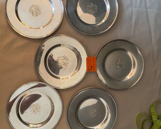 #8 - $350 -  Set of 6 sterling B&B small plates - 621 gr. 