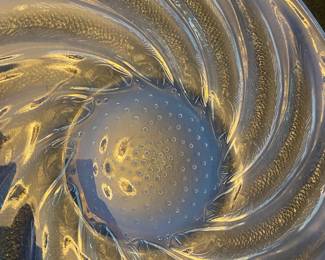 $600 Rene LaLique-Les Poissons-Coupe bowl signed by LaLique made in 1931