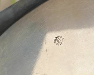 #62 -  $270 - Sterling octogonal platter mono 