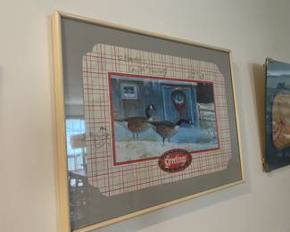 $60 Greeting picture signed by the artist for the Rainwater. 