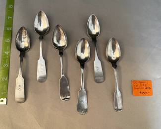 #56 - $60 set of 6 coin silver spoons 