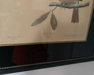 $200 each Cardinal Grosbeak color print Published copyright1937 by the American Institute NY city 22x29