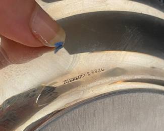 #1 - $150 Sterling monogramed round reticulated - 259 grams 