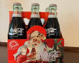 $28 Coca-cola classic 1991 Christmas 6 pak
