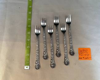 #58 - $125 - Gorham sterling 6 pieces cocktail forks 