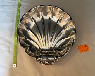 #58B - $300 - Shell serving dish sterling 
