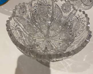 $70 - Cut crystal bowl - very good condition. 