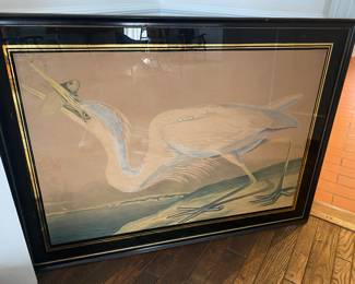 $450 Audubon-Plate 368 Egret with fish in mouth 37x24