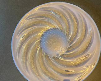 $600 Rene LaLique-Les Poissons-Coupe bowl signed by LaLique made in 1931