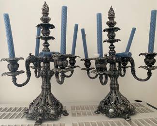 $450 Reed and Barton Renaissance pair of candlelabras
