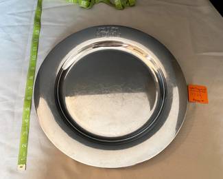 #18 - $650- Sterling mono round cake platter - 1172 gr. 
