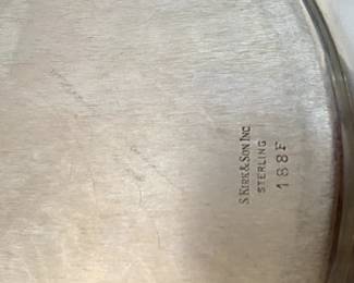 #59 -$250 sterling repousse plate floral 