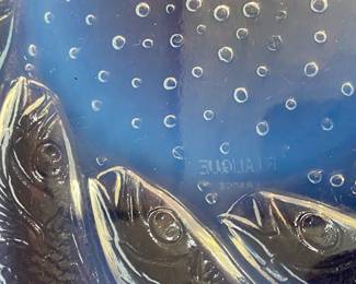 $600 Rene LaLique-Les Poissons-Coupe bowl signed by LaLique made in 1931