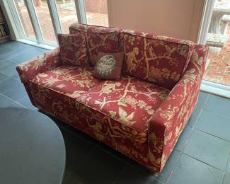 $250 Each Two loveseat Monkey upholstery 57Wx26Dx27H