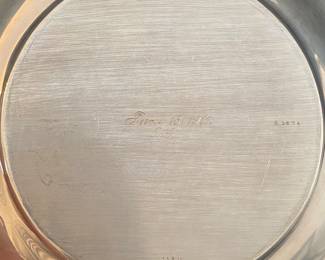 #6- $2,100 - Set of 7 sterling plates / chargers with floral rim 