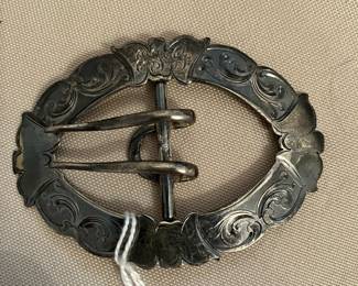 $50 - Sterling ladies antique belt buckle 