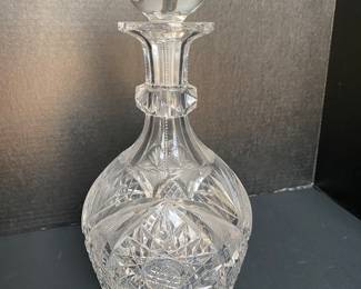 $90- Decanter cut crystal - very good condition. 