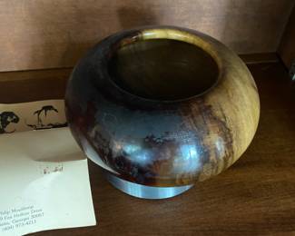 $400 - Philip Moulthrop (GA) listed artist - turned Tulipwood bowl - 7"