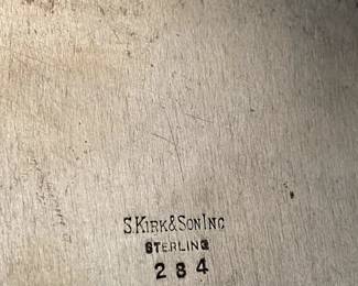 #18 - $650- Sterling mono round cake platter - 1172 gr. 