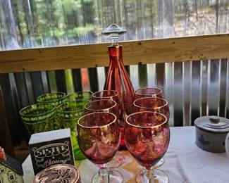 Czechoslovakia glass set 