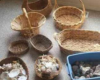 Baskets Rocks And Shells