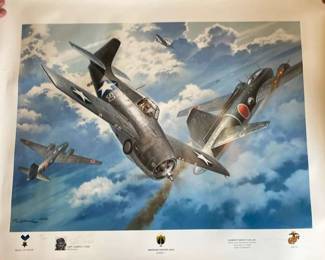 Roy Grinnell American Fighter Aces Signed Limited Edition Prints
