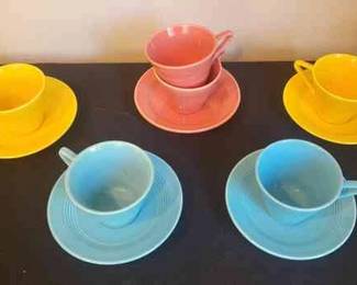 Fiestaware Cup And Saucers