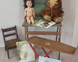 Vintage Childrens Toys Hand Crafted Easel