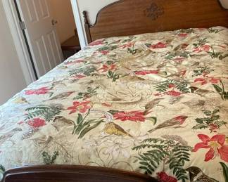 Vintage Headboard Footboard Full Sized Bed with Posturepedic Mattress