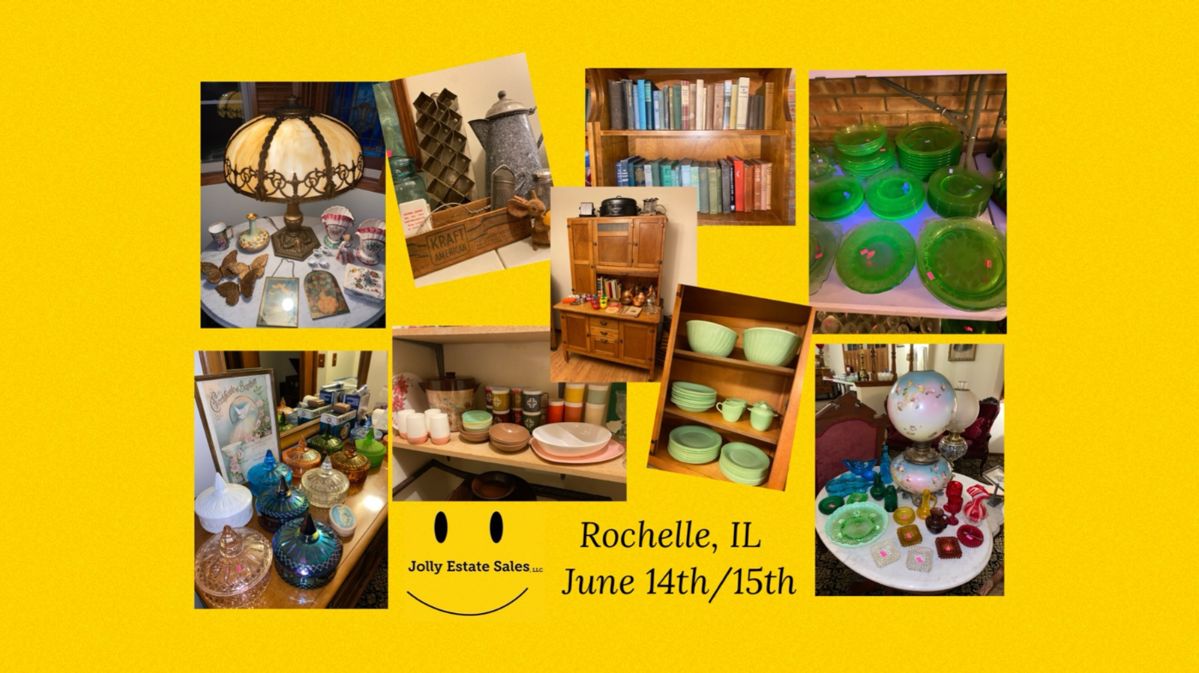 Rochelle Estate Sale with Jolly Estate Sales starts on 6/14/2024