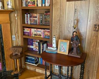 Books, drop leaf mini table 