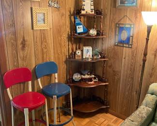 Chairs, Costco, high chairs, corner shelf 