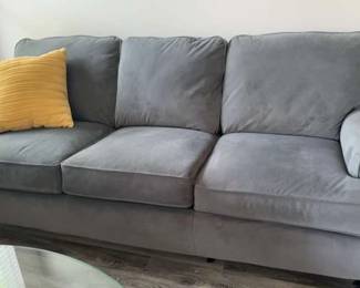 002 Lane Grey Three Cushion Sofa