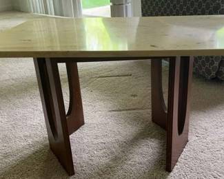 Marble Top Mid Century End Table 