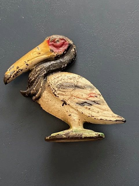Vintage Wilton John Wright cast iron pelican bottle opener