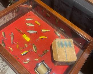 Vintage reel and lures