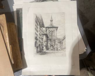 Signed litho purchased in Europe in the 1950's