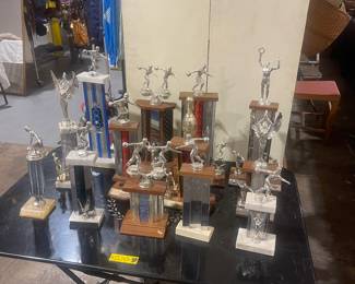 Lot of 1960's bowling trophies