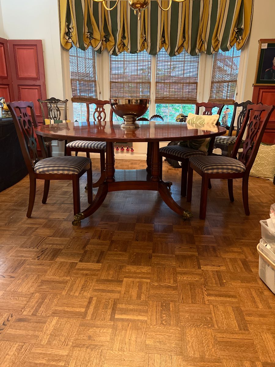 65” Round Councill Craftsmen Birdcage Pedestal Table
$1650
