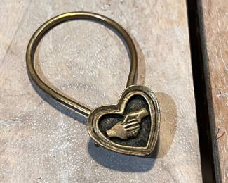 Rare & retired Brass friendship  keychain 