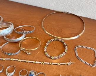 Sterling & gold large necklace in the back!